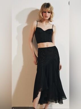 Zara Black Cropped Bustier